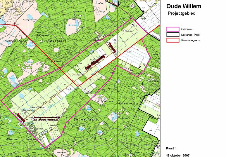 Figuur 2. Overzicht van het plangebied gebiedsontwikkeling Oude Willem 3.4 Beleidskaders Het plangebied de Oude Willem is in verschillende beleidsdocumenten opgenomen.