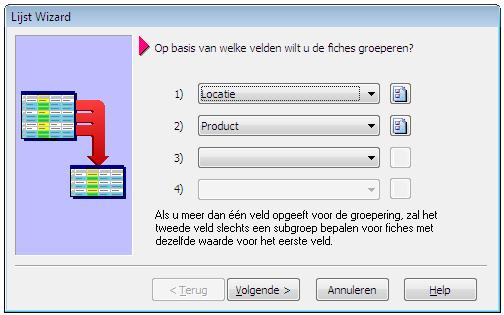 5.3.1. Lay-out Wizard voor de laadlijst Vanaf de Wings Professional-versie beschikt de gebruiker over een wizard.