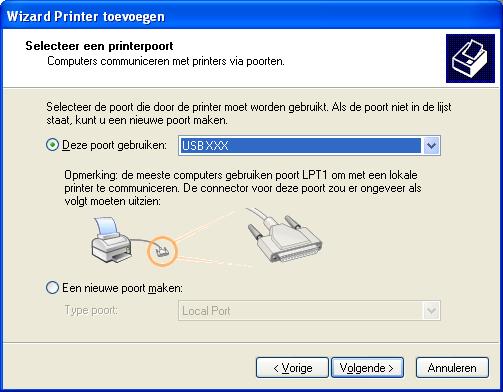 Stap 2 Bij gebruik van de USB-interfacekabel (voor 98/98SE/Me/2000 Professional/XP) Installeren van de Brother Native driver J Klik op Start en selecteer Printers en faxapparaten.