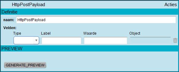 2 Trigger: Object definitie (HTTP Post / Put) Het veld Object definitie is alleen van toepassing bij triggers van het type HTTP Post / Put.