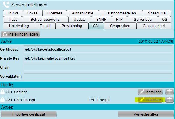 Het kan dus zijn dat je een Let s Encrypt certificaat hebt aangevraagd, maar dat je dat certificaat (nog) niet als actief certificaat wilt gebruiken.