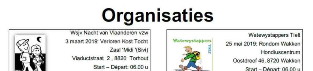 Elke Wandelaar die de tocht uitwandelt in Torhout of in Zedelgem ontvangt een wandelpas voor deelname aan de