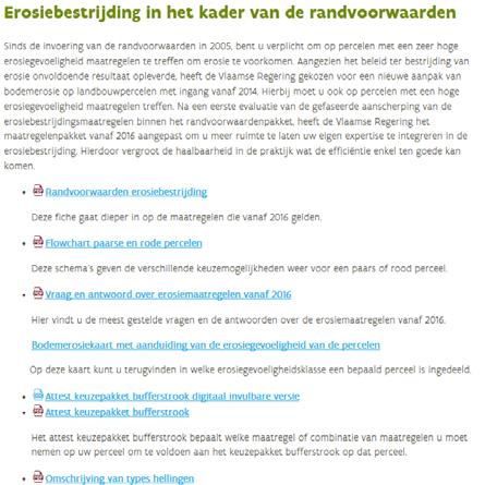 erosie in de randvoorwaarden Veel gestelde vragen Flowchart voor voldoen aan erosievoorwaarden