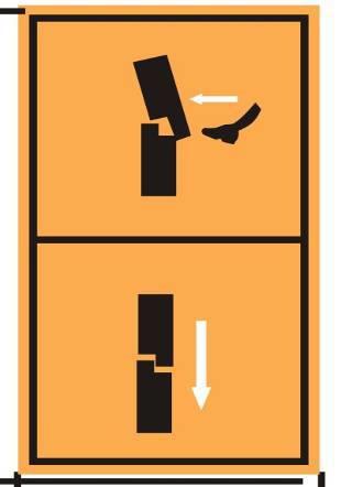 IN- EN UITKLAPPEN 1 2 3 4 5 1 2 1. Draai de knop los door met de klok mee te draaien (figuur 1). 2. Til de rail omhoog totdat u een "klik" hoort (figuur 2 & 3). 3. a.