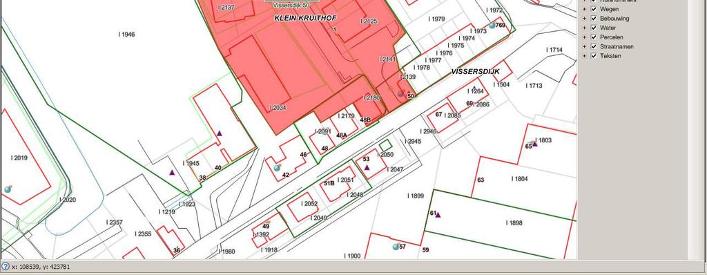 Overzicht bodemonderzoeklocaties Onderzoekslocatie 'Vissersdijk 50' De onderzoekslocatie is bekend onder de naam: Vissersdijk 50 (AA050500228) De locatie staat geregistreerd op het volgende adres: