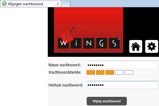 Inloggen Bij de eerste inlogbeurt wordt een wachtwoord opgevraagd; kies een wachtwoord dat voldoende sterk is (bij