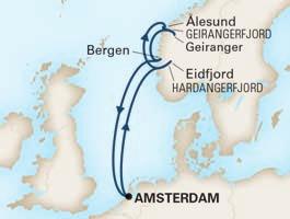 de zeespiegel uit. Met Holland America Line zie je het mooiste van Noorwegen en vertrek zorgeloos vanuit of Rotterdam.