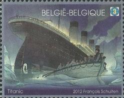 4228 / 4229 - De ondergang van de Titanic - Zegels uit blok 200 + blok ( w= 3,57) In primeur: Titanic