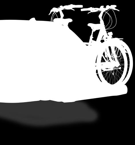 ACHTERDRAGER SYSTEMEN VOOR 2 ELEKTRISCHE FIETSEN Met zijn draagvermogen van 60 kg en brede goten van aluminium/kunststof is de Biker perfect geschikt voor het vervoer van