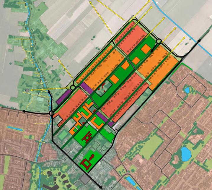 In de Stedenbouwkundige Hoofdstructuur zijn de hoofdstructuren van het plan