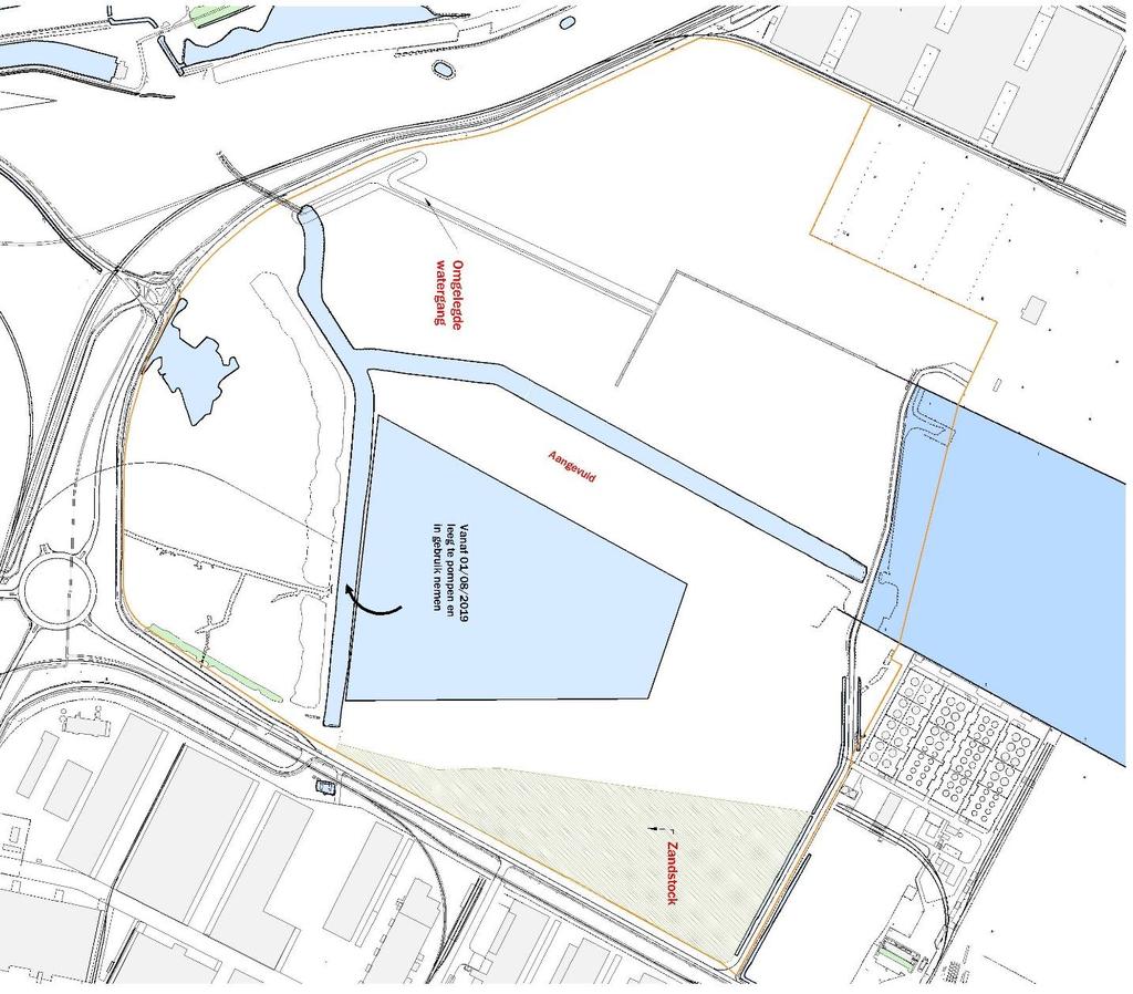 - Wegnemen van restanten van de voormalige straten (Sint-Michielsstraat, Kapelstraat) en gesloopte bebouwingen (wegverhardingen, funderingen, riolering, e.d.) - Wegnemen van nutsleidingen.