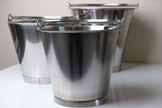 12,5L Emmer inox 18/8 met stootrand Ø350xH320mm - 17L