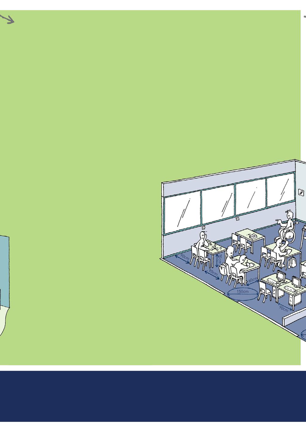 Onthaal Het onthaal bevindt zich dichtbij de toegang tot het gebouw.