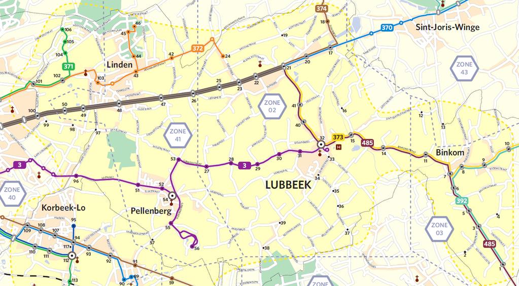 Figuur 13: Netwerk De Lijn 5.2.3.5 MAATREGELEN Voorgestelde maatregelen: De N2 Staatsbaan-Diestsesteenweg is door de provincie Vlaams-Brabant aangeduid als secundaire weg type III.