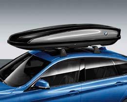 Voor uitvoeringen zonder M Sportpakket (SA337). 105,- BMW Transportsystemen & Bagage BMW basisdrager. Maximaal toelaatbaar gewicht: 75 kg. 197,- BMW dakbox 320 liter. Dakbox, afsluitbaar.