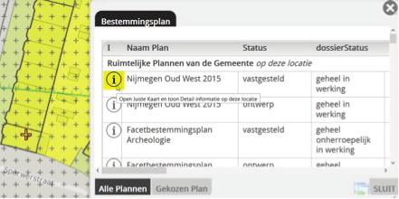 9. Bestemmingsplannen In het lagenmenu dient u de laag bestemmingsplannen aan te zetten.