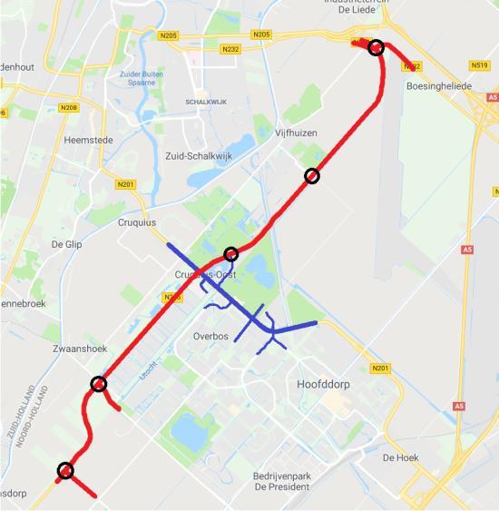 TNO-rapport TNO 2019 R10146 10 / 93 Handmatig ACC CACC De praktijktest en simulatiestudie De provincie Noord-Holland heeft een proeftuin ingericht op de provinciale wegen rond Schiphol om nieuwe