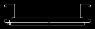 Verdi stalen montagekozijn, opdek Montagekozijn voor plafondhoge opdekdeur Sparingbreedte minimale ruimte tussen 2 wanden = deurbreedte (db) + 110 mm kozijnbreedte (kb) = db + 94 mm (sb) = db + 45 mm