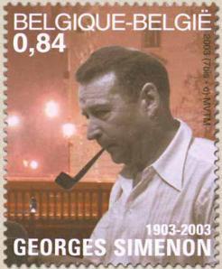 3169 - Georges Simenon (deel 2): zegel uit blok 103 + blok 103 Uitgiftedatum: 26/04/ Philanews Nr.