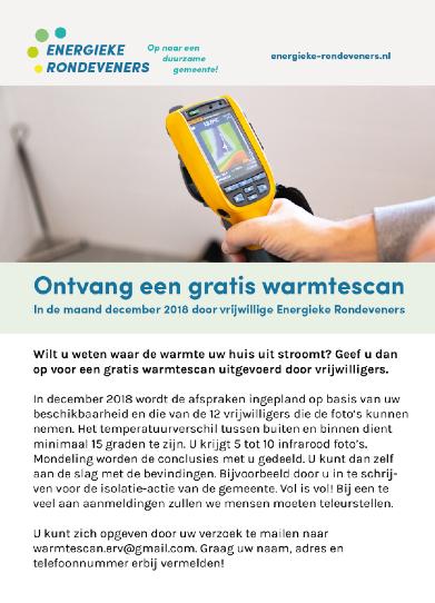 EERSTE FOTO MET DE FLIR C2 VAN HET PLATFORM; WATERKOKER BLIJKT NOG GOED WARM FLYER Aan de slag Na deze afstemmings-avond zijn alle vrijwilligers eerst met de camera gaan oefenen in hun eigen woning.