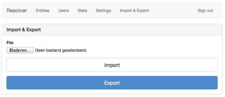 39 RESOLVER Import & Export