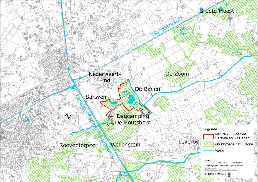 2. Landschapecologische systeemanalyse Het Natura 2000-gebied Sarsven en De Banen is gelegen in Midden-Limburg in de Gemeente Nederweert, ten zuidoosten van het dorp Nederweert.