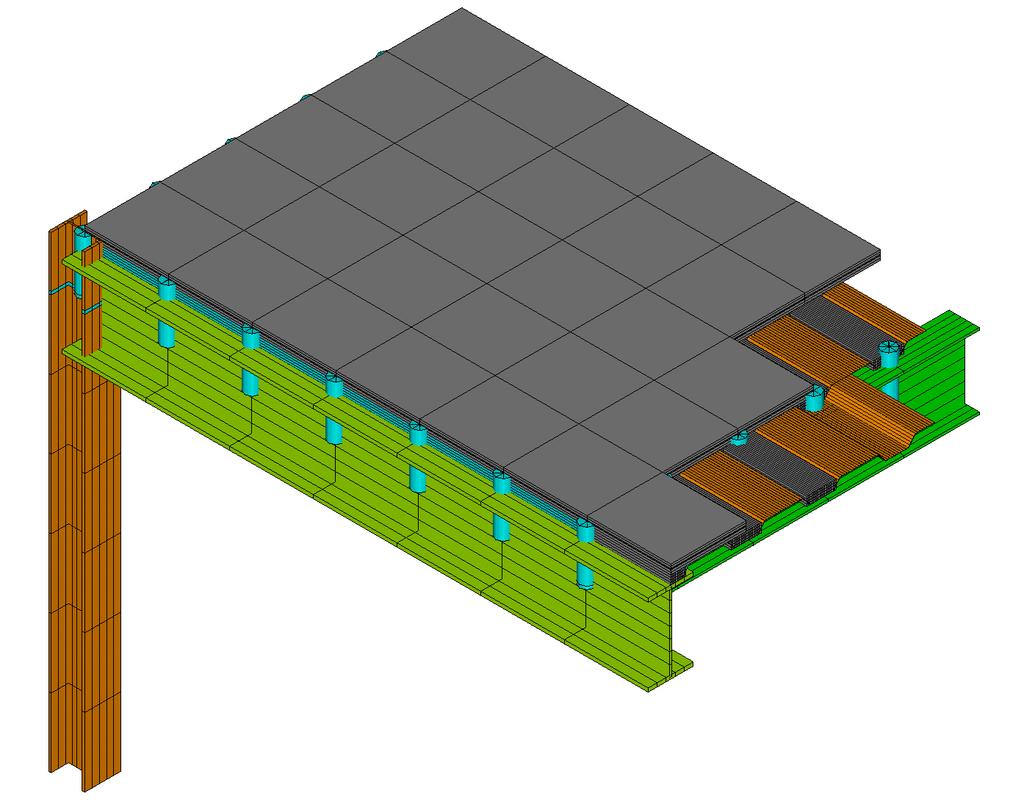 model model Hybride model gebaseerd op verschillende typen eindige elementen met computerprogramma NSYS Hybride model gebaseerd op