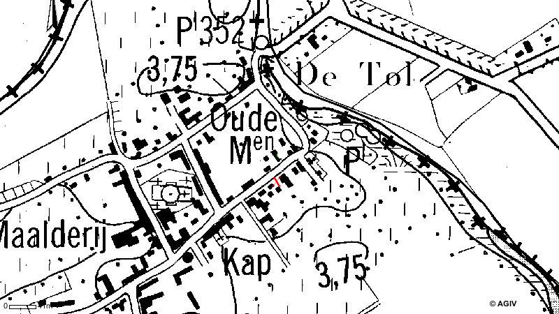 Fig. 2 : Topografisch plan met