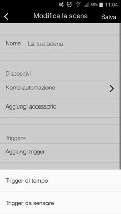 Tabel 7 Ga naar de woning die u voorheen heeft geregistreerd. 3.3 AUTOMATISCH INSCHAKELEN VAN EEN SCENARIO (TRIGGER) OF VAN EEN ACTIE 3.3.1 Met CORE accessoire AUTOMATISCH INSCHAKELEN VAN EEN SCENARIO (TRIGGER) Instellingen NAAM ACCESSOIRES SCÈNES Je Scène Scène toevoegen.