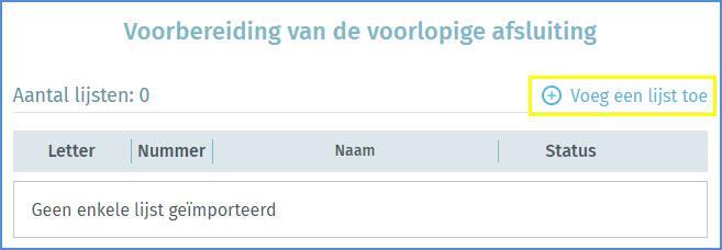 Opgelet: een lijst die niet elektronisch werd ondertekend door de lijstindiener in MA1L, kan niet geïmporteerd worden aangezien. In dit geval draagt het document een melding DRAFT.