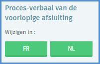 De voorzitter, de secretaris of de medewerker die de inhoud wijzigt, kan de reeds ingevoerde tekst voorlopig bewaren of een voorbeeldweergave openen 3.