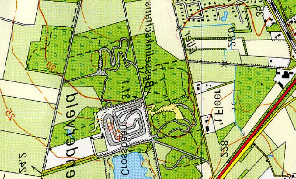 Overzicht meetposities in de omgeving van