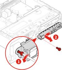 Figuur 102. Het compartiment sluiten 5. Sluit de kabel van de nieuwe thermische sensor aan op de systeemplaat. 6. Voer de vervanging uit. Zie 'Vervangen van de onderdelen voltooien' op pagina 68.