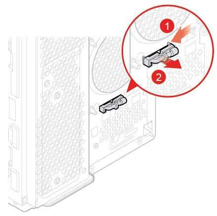 4. Kantel de houder van het schijfstation omhoog. Zie 'Het schijfcompartiment omhoog en omlaag kantelen' op pagina 21. 5. Koppel de kabel van de thermische sensor los van de systeemplaat.