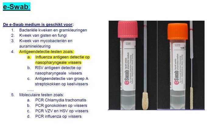 2.3 Praktisch info De e-swab wisser is deze met