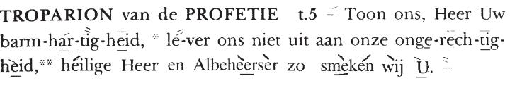 triodion in Het zesde UUr tropaar van de Profetie Eer... Nu en... herhalen Prokimen toon 4 ps 112 lezing uit de profetie van Jesaja 58,1-11 Zo spreekt de Heer: Roep uit met kracht en houdt u niet in.