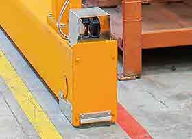 pasbaar voor het bedienen van halvloer of bij een hogere wieldruk meerdere achter elkaar liggende op een staalprofiel op gelijk niveau werkplekken.