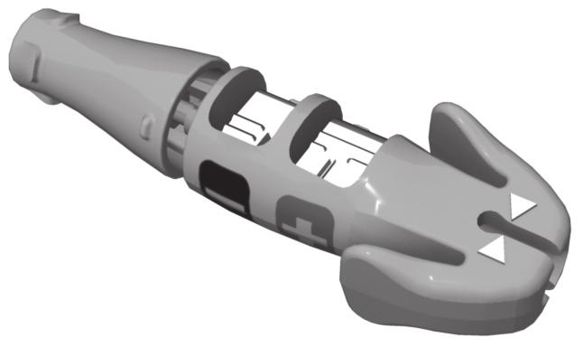 Tabel 1. Stijfheid van het stilet en kleur van de knop Stijfheid van het stilet a Flexibel Stug Kleur van knop Groen Wit a. De stijfheid van het stilet staat op de knop gedrukt. Tabel 2.