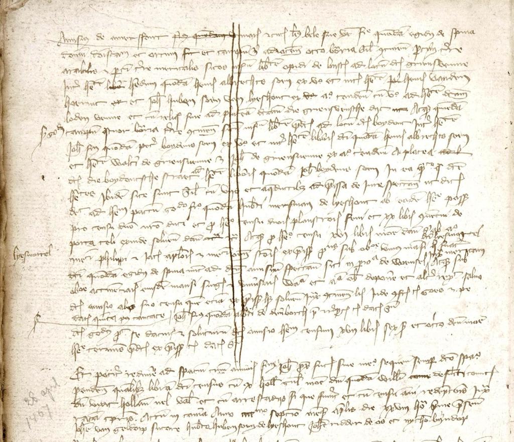 Verkoop van de hoeve in 1407 Een belangrijke verandering was de verkoop van de hoeve.