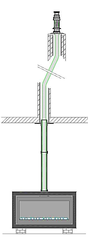 Vaste concentrische buizen Plat dak (C 31 ) Vaste concentrische Buizen Hellend dak (C 31 ) Vaste concentrische buizen Recht