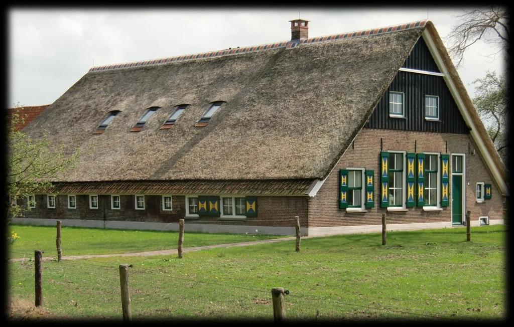 Na verloop van tijd verweerd het bovenste riet en kunnen er algen