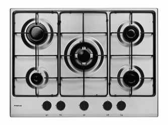 Control knob front left 9. Drip tray 1. Pan support 2. Wok burner 3. Semi-rapid burner 4. Control knob front right 5.