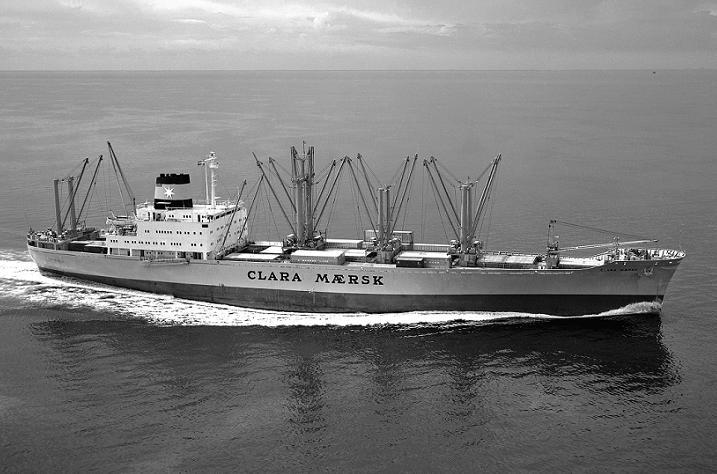 CLARA MÆRSK, IMO 6806200, 19-12-1967 te water, 28-5-1968 opgeleverd Kockums M/V AB, Malmo (507) aan Tank- og Ruteskibe i I/S, Kopenhagen-Denemarken, in beheer bij A/S D/S Svenborg & D/S af 1912 A/S