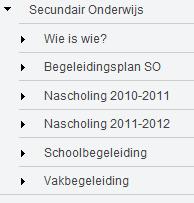 1 Een nascholing opzoeken Kies aan de linkerzijde Secundair onderwijs en vervolgens