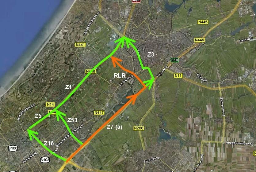 Verwachte wijzigingen in de vervoersstroom ten gevolge van de aanleg RijnlandRoute Rijkswaterstaat Water, Verkeer en Leefomgeving Stofcategorie GF3, brandbare gassen De Rijnlandroute biedt een reëel