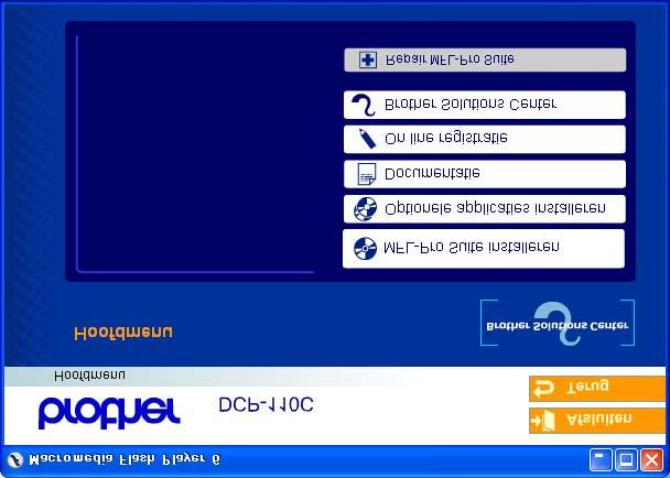 Stap 2 Het stuurprogramma en software installeren Meegeleverde CD-ROM (MFL-Pro Suite) Op de CD-ROM staan de volgende onderdelen.