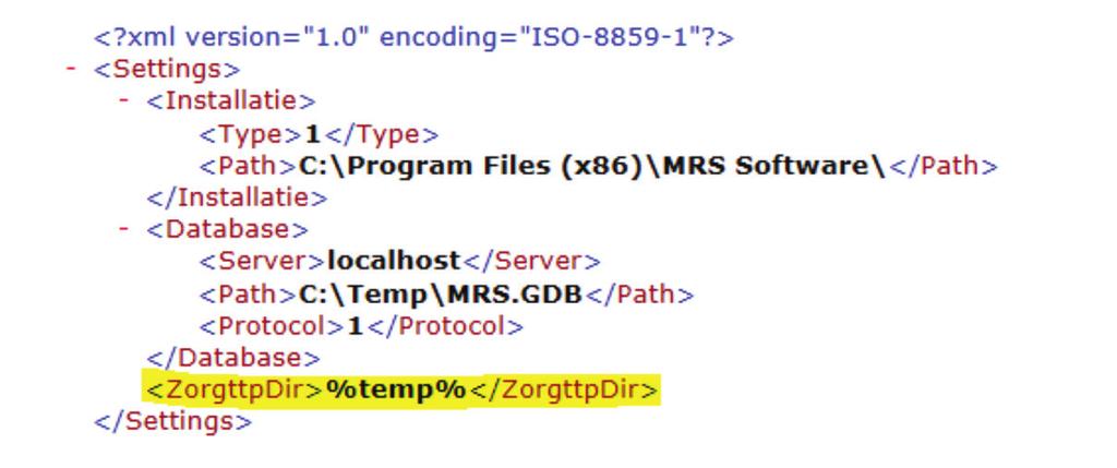 Na het opslaan van het xml bestand, wordt uit de tijdelijke map het proces pvm.