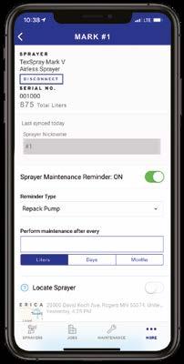 Maximaliseer uw spuittijd door schema s voor preventief onderhoud in te stellen en onderhoudsmeldingen te ontvangen.