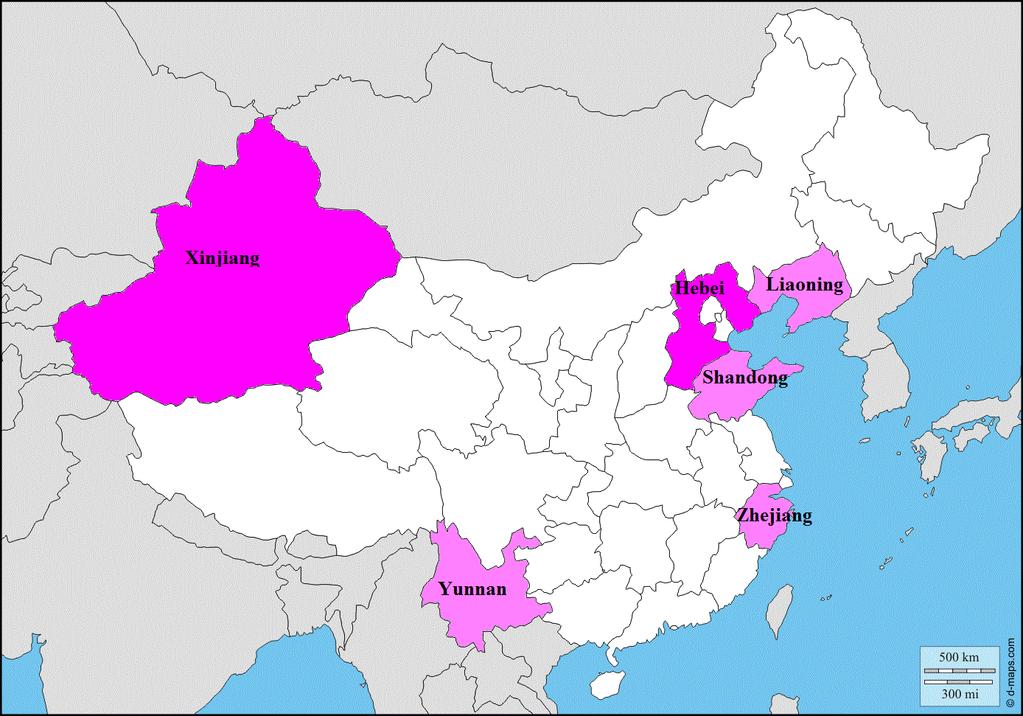 15c.China: Production regions grapes Source: USAD / China Ministry of Agriculture 2015 Legend: