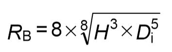Vereenvoudigde formule: met: R